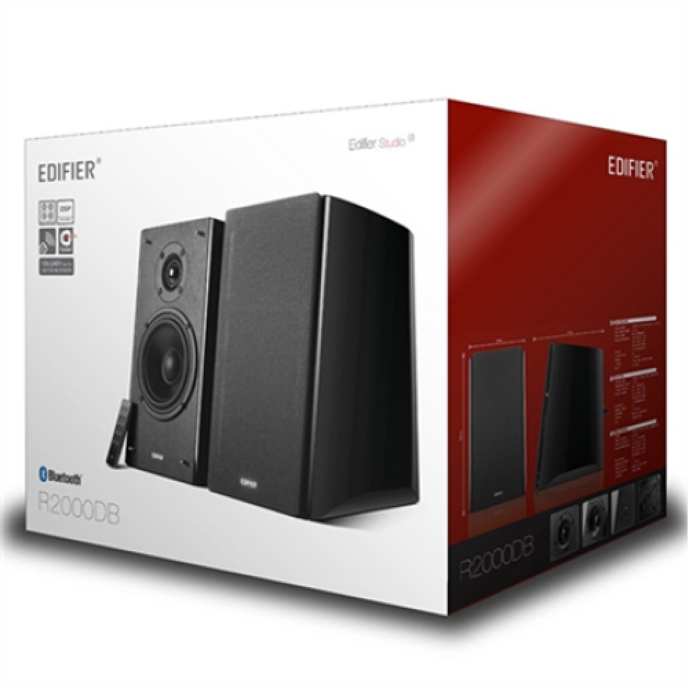 Edifier , R2000DB , 24Wx2 + 36Wx2 (DRC On) W , Bluetooth , Black , 4 Ω , 120 W , Bluetooth speaker