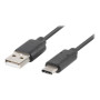 Lanberg , USB Type-C to USB Type-A 2.0 Cable, 0.5 m , CA-USBO-10CU-0005-BK , USB Type-C to USB Type-A