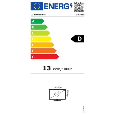 LG , 24BA550-B , 23.8 , IPS , FHD , 16:9 , 100 Hz , 5 ms , 1920 x 1080 pixels , 200 cd/m² , HDMI ports quantity 1 , Black , Warranty 24 month(s)