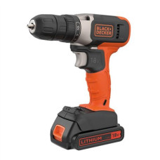 BLACK & DECKER , Cordless Drill Driver , BCD001C1-QW , 18 V , 1.5 Ah , Lithium