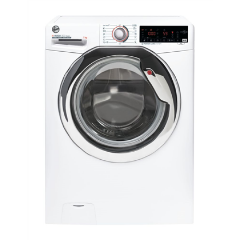 Hoover , Washing Machine , H3WS437TAMCE/1-S , Energy efficiency class A , Front loading , Washing capacity 7 kg , 1300 RPM , Depth 45 cm , Width 60 cm , Display , LCD , Steam function , Near Field Communication (NFC) , White