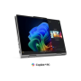 Lenovo ThinkPad X1 2-in-1 G10 Aura Edition , Grey , 14 , IPS , Touchscreen , WUXGA , 1920 x 1200 pixels , Anti-glare , Intel Core Ultra 7 , 258V , 32 GB , Soldered LPDDR5x , Solid-state drive capacity 1000 GB , Intel Arc Graphics 140V , Windows 11 Pro , 8