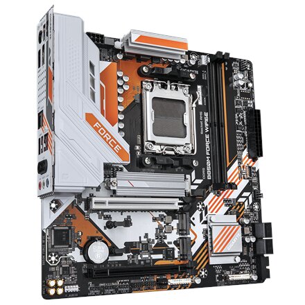 Gigabyte B850M FORCE WIFI6E (rev. 1.0) , Processor family AMD , Processor socket AM5 , DDR5 , Supported hard disk drive interfaces SATA, M.2 , Number of SATA connectors 4