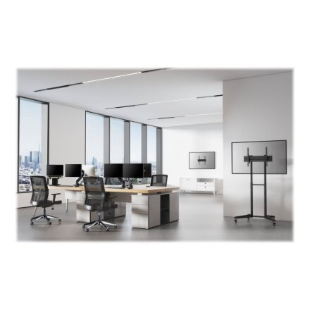 Neomounts Floor stand , FL50-540BL1 TV trolley , Adjustable Height, Tilt , 37-70 , Maximum weight (capacity) 50 kg , Black
