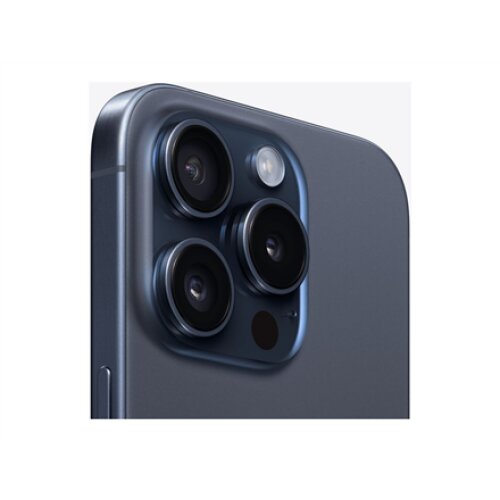 Apple , iPhone 15 Pro , Blue Titanium , 6.1 , Super Retina XDR display with ProMotion , 2556 x 1179 pixels , Apple , A17 Pro , Internal RAM 8 GB , 128 GB , Dual SIM , Nano-SIM and eSIM , 3G , 4G , 5G , Main camera resolution 48+12+12 MP , Secondary camera