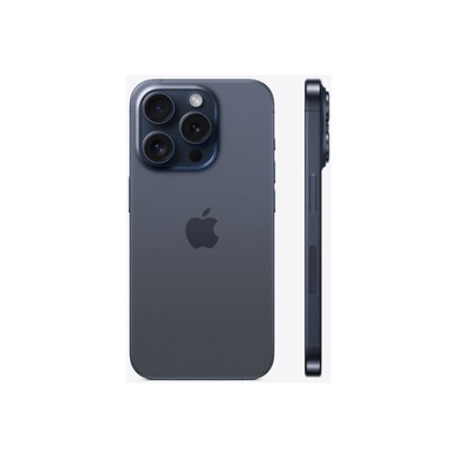 Apple , iPhone 15 Pro , Blue Titanium , 6.1 , Super Retina XDR display with ProMotion , 2556 x 1179 pixels , Apple , A17 Pro , Internal RAM 8 GB , 128 GB , Dual SIM , Nano-SIM and eSIM , 3G , 4G , 5G , Main camera resolution 48+12+12 MP , Secondary camera