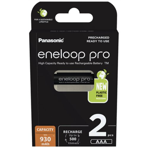 Panasonic , Rechargeable Batteries , ENELOOP Pro BK-4HCDE/2BE , AAA , 930 mAh , 2 pc(s)