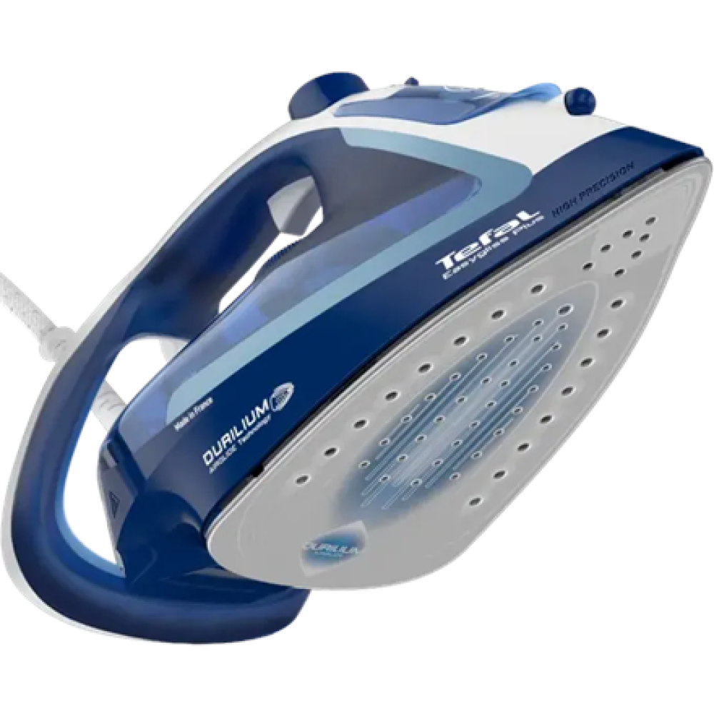 TEFAL , FV5735E0 Easygliss Plus , Steam Iron , 2500 W , Water tank capacity 270 ml , Continuous steam 45 g/min , Steam boost performance 220 g/min , Blue/White