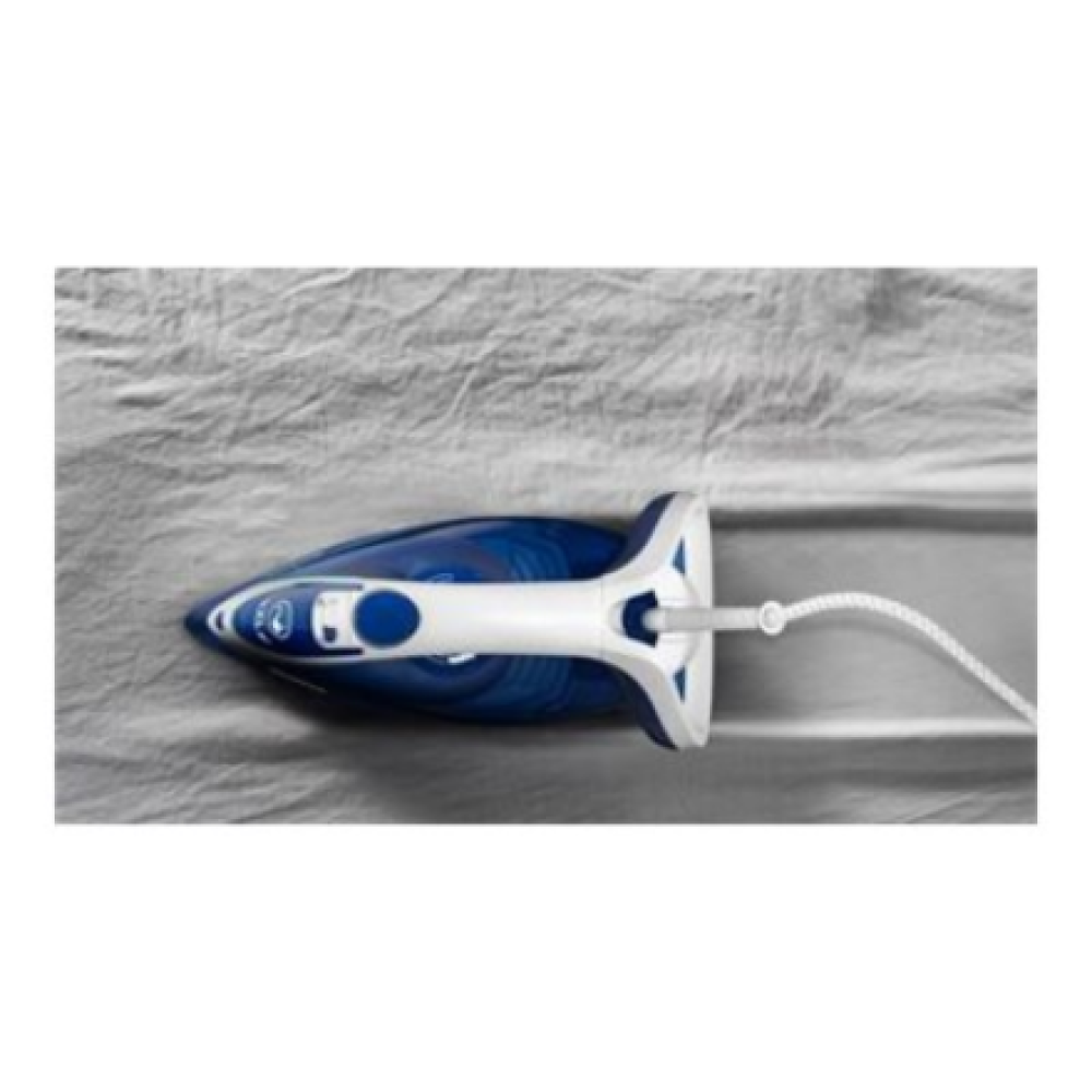 TEFAL , FV5735E0 Easygliss Plus , Steam Iron , 2500 W , Water tank capacity 270 ml , Continuous steam 45 g/min , Steam boost performance 220 g/min , Blue/White