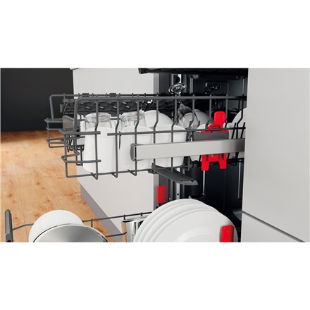 Whirlpool Dishwasher , WSBO 3O34 PF X , Built-in , Width 45 cm , Number of place settings 10 , Number of programs 8 , Energy efficiency class D , Display , Stainless steel
