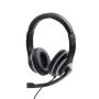 Gembird Stereo headset MHS-03-BKWT Built-in microphone, On-Ear, 3.5 mm, Black colour with white ring