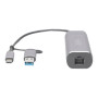 Digitus , USB Type-C Gigabit Ethernet Adapter 2.5G, USB-C + USB A (USB3.1/3.0) , DN-3028 , USB3.0/USB C 3.1 to 2.5G Ethernet Adapter