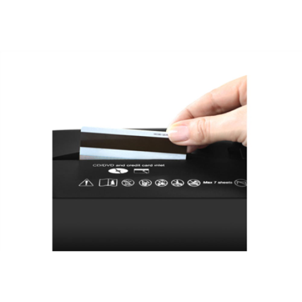 Digitus Shredder X7 Black, 15 L, Shredding CDs, Credit cards shredding, Cross Cut, Paper handling standard/output 7 sheets per pass, Warranty 24 month(s)