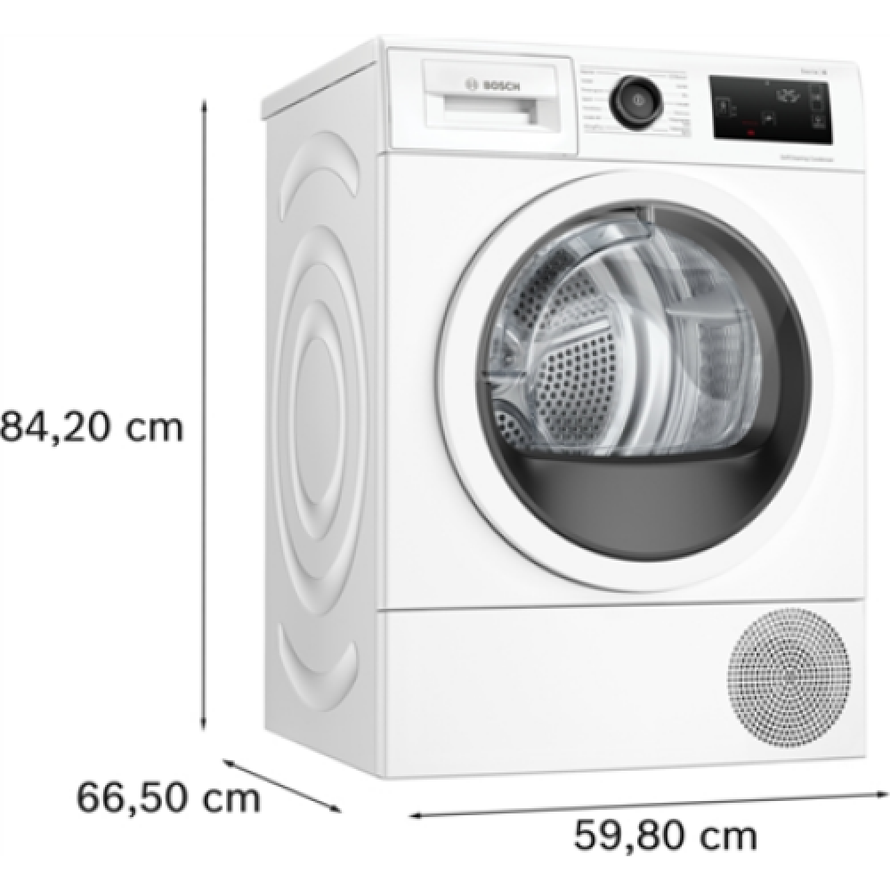 Bosch Dryer Machine with Heat Pump , WTU876IHSN , Energy efficiency class A++ , Front loading , 9 kg , LED , Depth 61.3 cm , White