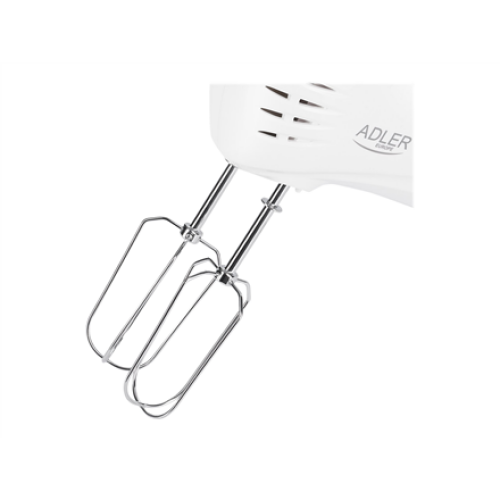 Adler , Mixer , AD 4212 , Hand Mixer , 300 W , Number of speeds 5 , Turbo mode , White
