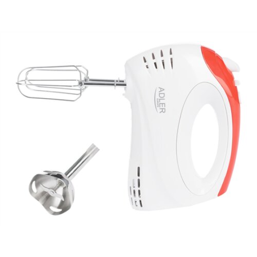 Adler , Mixer , AD 4212 , Hand Mixer , 300 W , Number of speeds 5 , Turbo mode , White