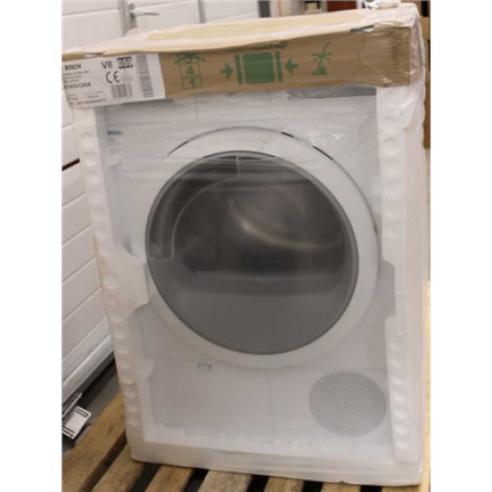 SALE OUT. Bosch Dryer machine with heat pump WTH85VC8SN Energy efficiency class A++ Front loading 8 kg Sensitive dry LED Depth 61.3 cm White DAMAGED PACKAGING, SCRATCHED DOOR