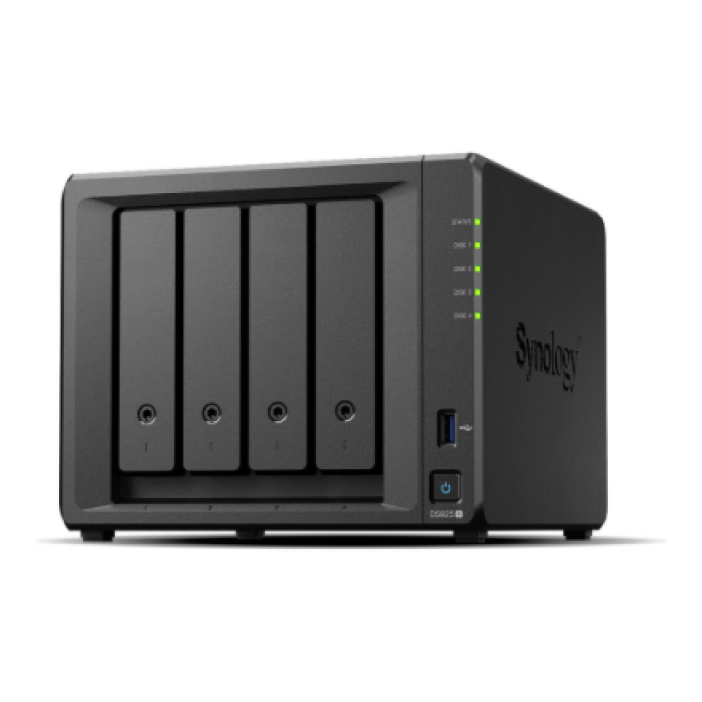 Synology NAS , DS925+ , AMD Ryzen , V1500B , Processor frequency 2.2 GHz , 4 GB , DDR4 ECC SODIMM , Black
