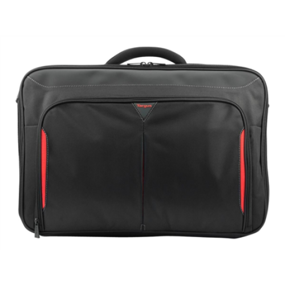Targus , CN418EU , Clamshell Laptop Bag , Briefcase , Black/Red , 17-18 , Shoulder strap