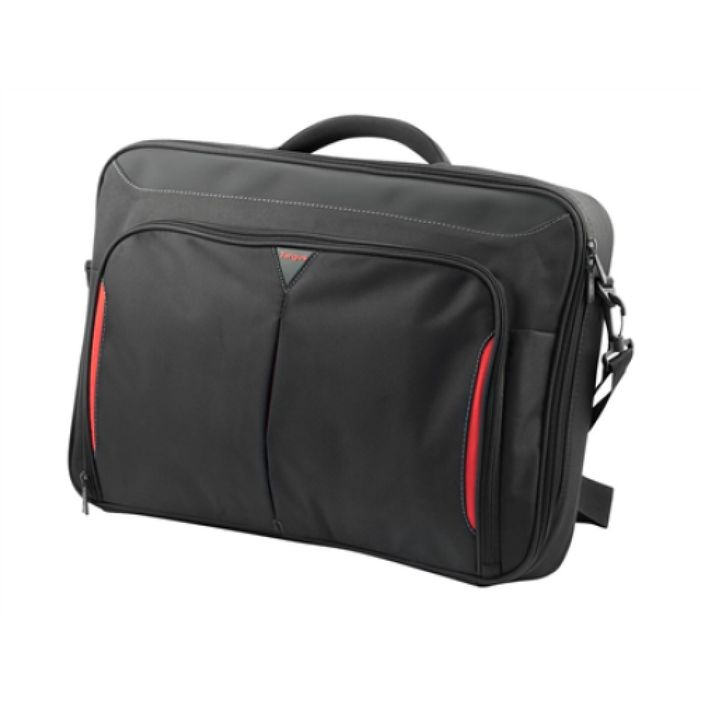 Targus , CN418EU , Clamshell Laptop Bag , Briefcase , Black/Red , 17-18 , Shoulder strap