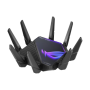 Wifi 6 802.11ax Quad-band Gigabit Gaming Router , ROG GT-AXE16000 Rapture , 802.11ax , 1148+4804+4804+48004 Mbit/s , 10/100/1000 Mbit/s , Ethernet LAN (RJ-45) ports 4 , Mesh Support Yes , MU-MiMO Yes , No mobile broadband , Antenna type External/Internal 