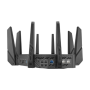 Wifi 6 802.11ax Quad-band Gigabit Gaming Router , ROG GT-AXE16000 Rapture , 802.11ax , 1148+4804+4804+48004 Mbit/s , 10/100/1000 Mbit/s , Ethernet LAN (RJ-45) ports 4 , Mesh Support Yes , MU-MiMO Yes , No mobile broadband , Antenna type External/Internal 