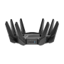 Wifi 6 802.11ax Quad-band Gigabit Gaming Router , ROG GT-AXE16000 Rapture , 802.11ax , 1148+4804+4804+48004 Mbit/s , 10/100/1000 Mbit/s , Ethernet LAN (RJ-45) ports 4 , Mesh Support Yes , MU-MiMO Yes , No mobile broadband , Antenna type External/Internal 