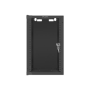 Lanberg Rack cabinet 10 wall-mount 9U/280x310 (flat pack) with glass door, black , Lanberg