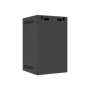Lanberg Rack cabinet 10 wall-mount 9U/280x310 (flat pack) with glass door, black , Lanberg