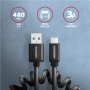 AXAGON , Data and charging USB 2.0 cable, 0.6 m , BUCM-AM10TB , USB-A to USB-C