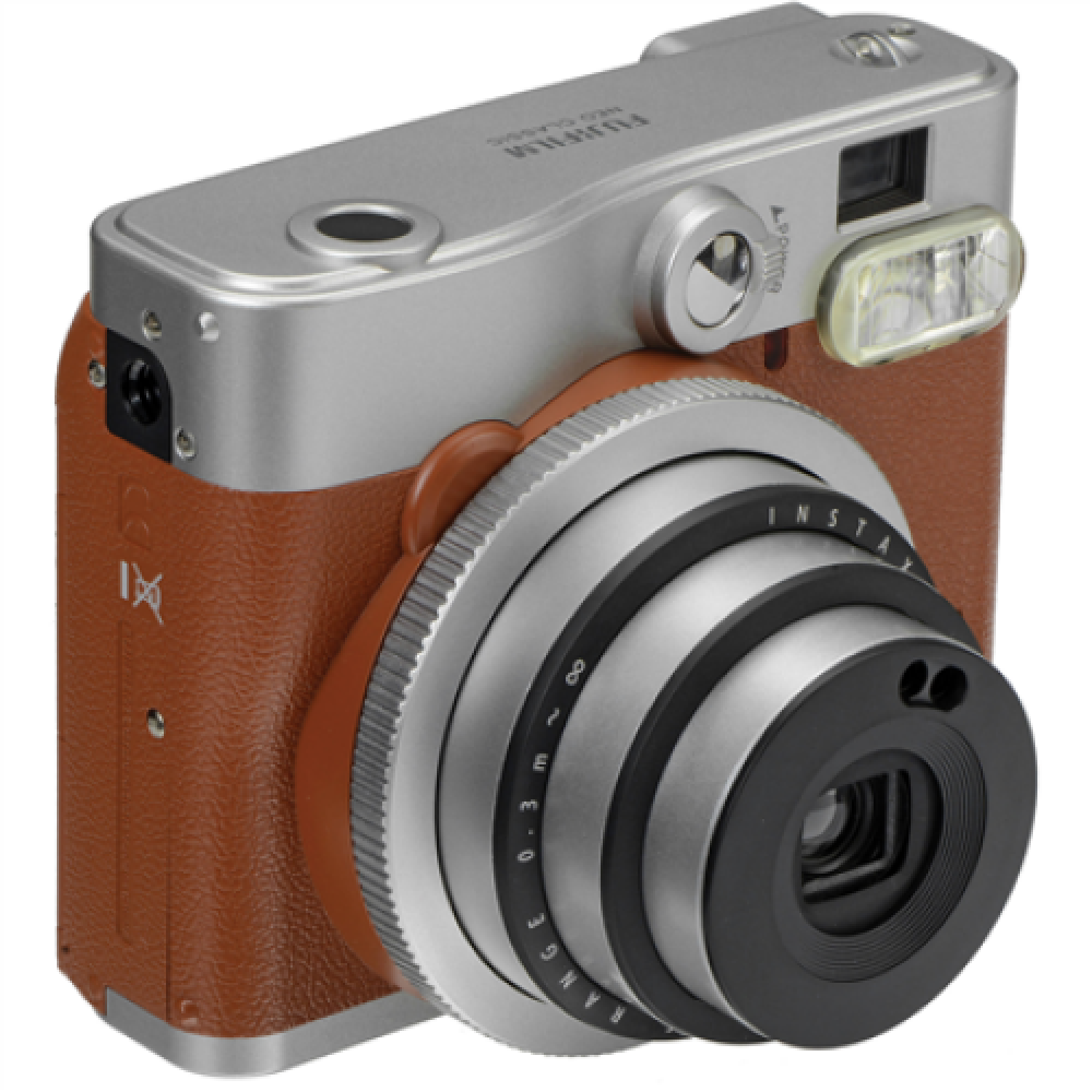 Fujifilm , Lithium-Ion (Li-Ion) , Brown/Stainless steel , 0.3m - ∞ , 800 , Instax Mini 90 NEO CLASSIC camera + Instax mini glossy (10)