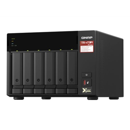 QNAP , 6-Bay QTS and QuTS hero NAS , TS-673A-8G , Up to 6 HDD/SSD Hot-Swap , AMD Ryzen , Ryzen V1500B Quad-Core , Processor frequency 2.2 GHz , 8 GB , DDR4