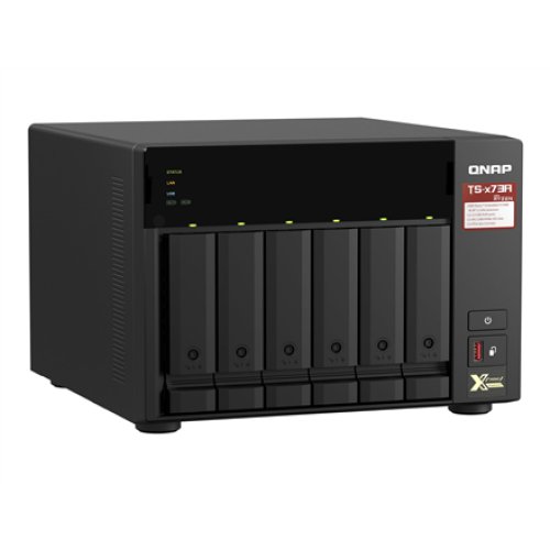QNAP , 6-Bay QTS and QuTS hero NAS , TS-673A-8G , Up to 6 HDD/SSD Hot-Swap , AMD Ryzen , Ryzen V1500B Quad-Core , Processor frequency 2.2 GHz , 8 GB , DDR4