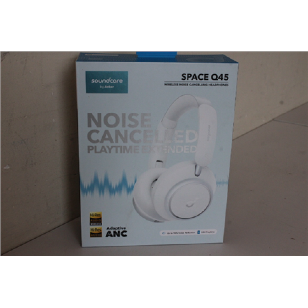 SALE OUT. Anker Soundcore Space Q45 Over-ear Headphones, White , Anker Soundcore , Headphones , Space Q45 , Bluetooth , Over-ear , Microphone , USED, DIRTY , Wireless , White