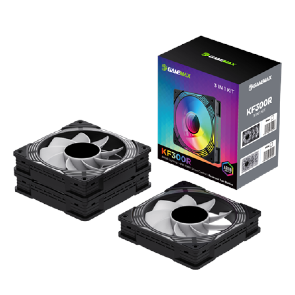 Gamemax Case Fan , KF300R BK , Black