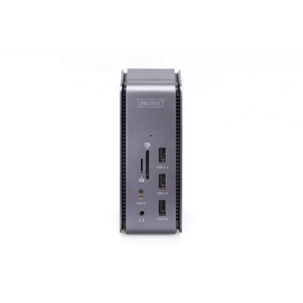 Digitus USB 4.0 Docking Station 14 in 1 2x Video 8K/30Hz, 3x USB 10GHz DA-70897 Dock Ethernet LAN (RJ-45) ports 1 DisplayPorts quantity 1 USB 2.0 ports quantity 3 HDMI ports quantity 1 Ethernet LAN Warranty 24 month(s)