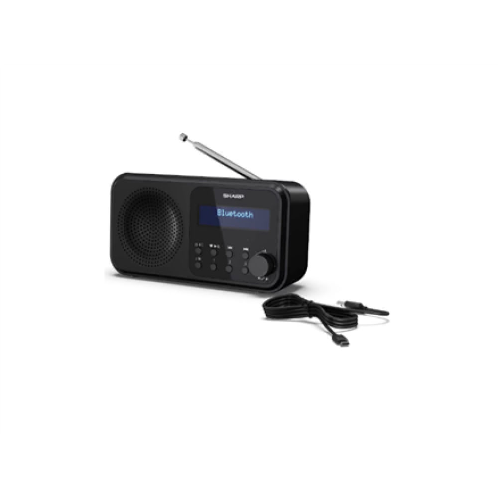 Sharp DR-P420(BK) Tokyo Portable Digital Radio, FM/DAB/DAB+, Bluetooth 5.0, USB or Battery Powered, Midnight Black , Sharp , Tokyo Portable Digital Radio , DR-P420(BK) , Midnight Black , USB port , Bluetooth , FM radio , Headphone out