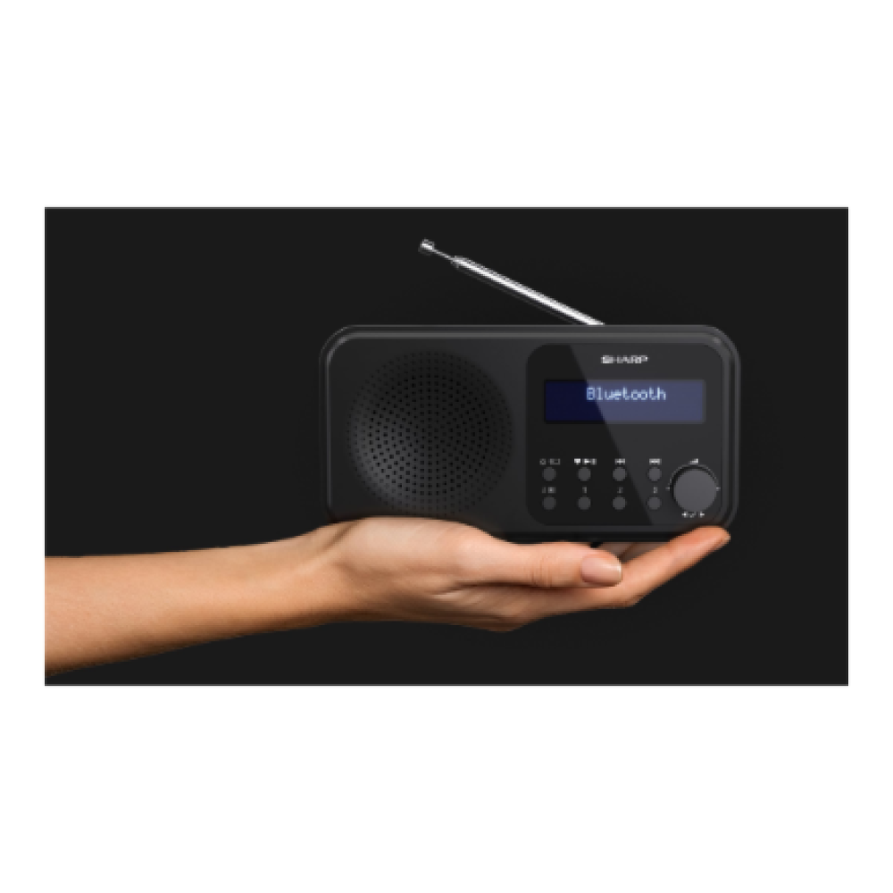 Sharp DR-P420(BK) Tokyo Portable Digital Radio, FM/DAB/DAB+, Bluetooth 5.0, USB or Battery Powered, Midnight Black , Sharp , Tokyo Portable Digital Radio , DR-P420(BK) , Bluetooth , Midnight Black