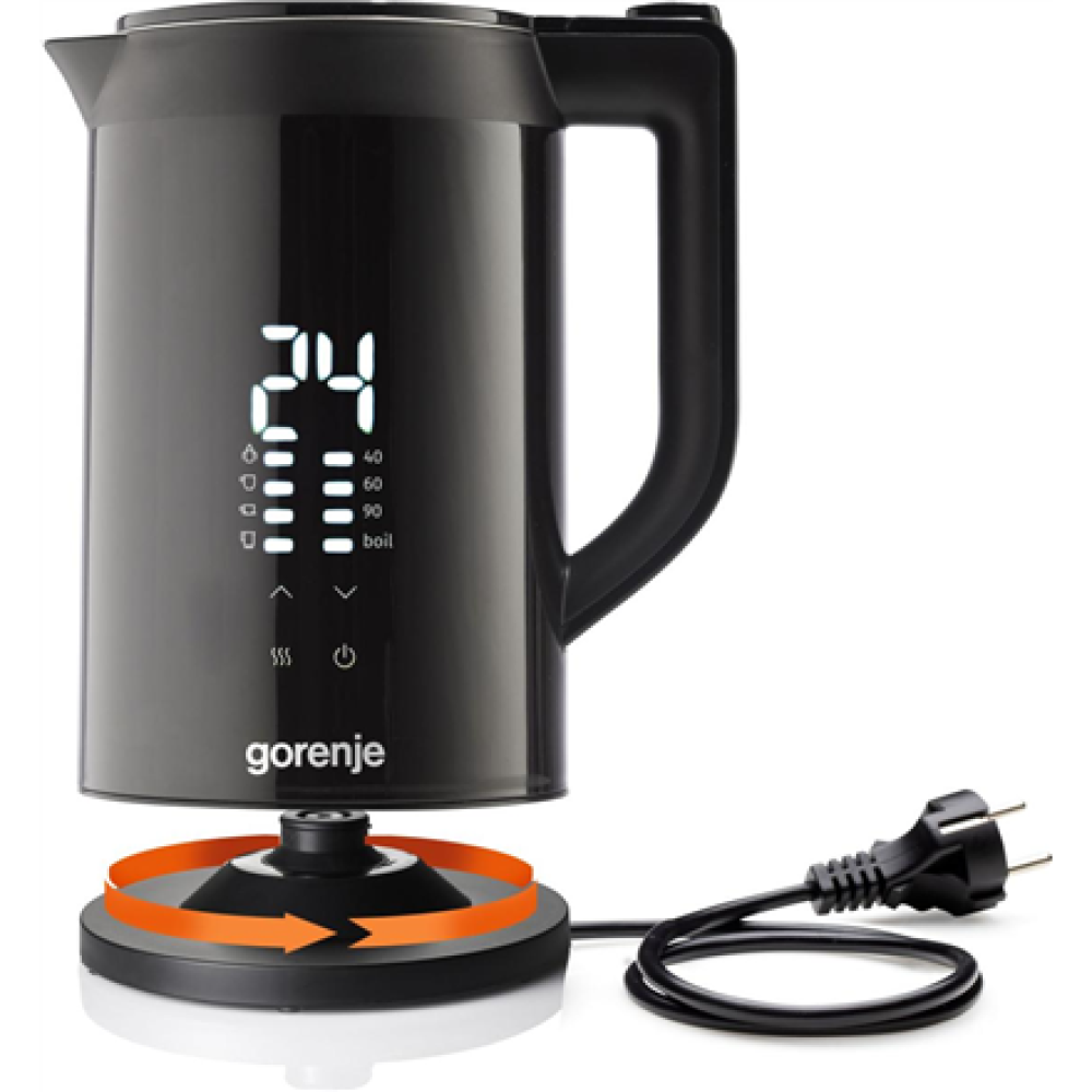Gorenje Kettle , K17DWDII , Electric , 2200 W , 1.7 L , Stainless Steel , 360° rotational base , Black