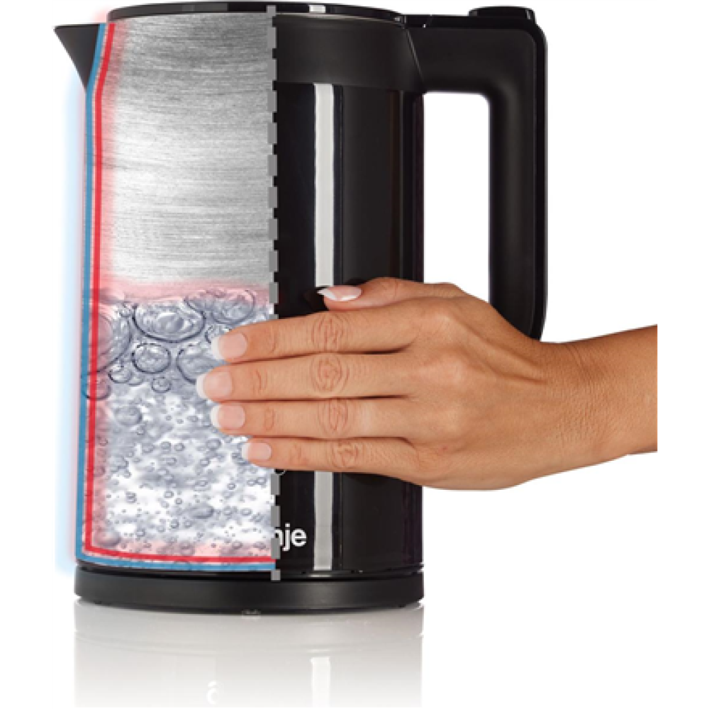 Gorenje Kettle , K17DWDII , Electric , 2200 W , 1.7 L , Stainless Steel , 360° rotational base , Black