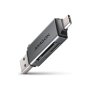 AXAGON Mobile USB 3.2 Gen 1 MINI card reader with USB-C and USB-A connectors , CRE-DAC
