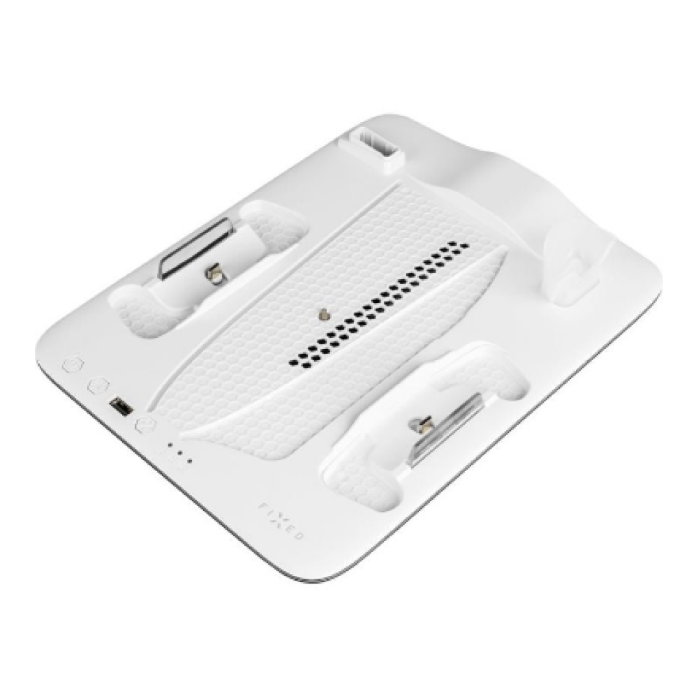 Fixed Multifunctional Station for PlayStation 5 (Slim) with Fans and Charging for two DualSense Controllers , FIXPS5S-MCS-BW