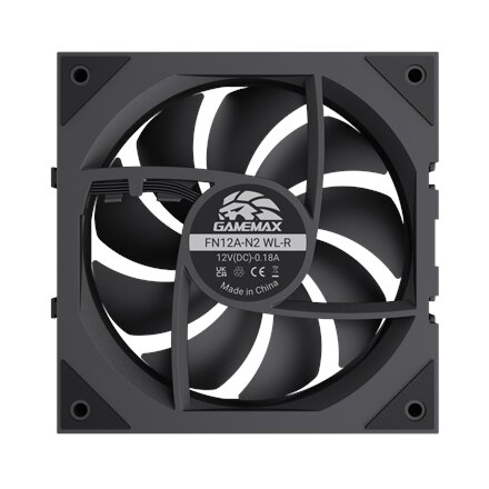 Gamemax FN12A-N2 WL-R , Case fan , Black