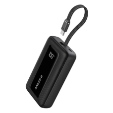 Anker Power Bank with Built-In USB-C Cable , A1688H11 , 10000 mAh , Black