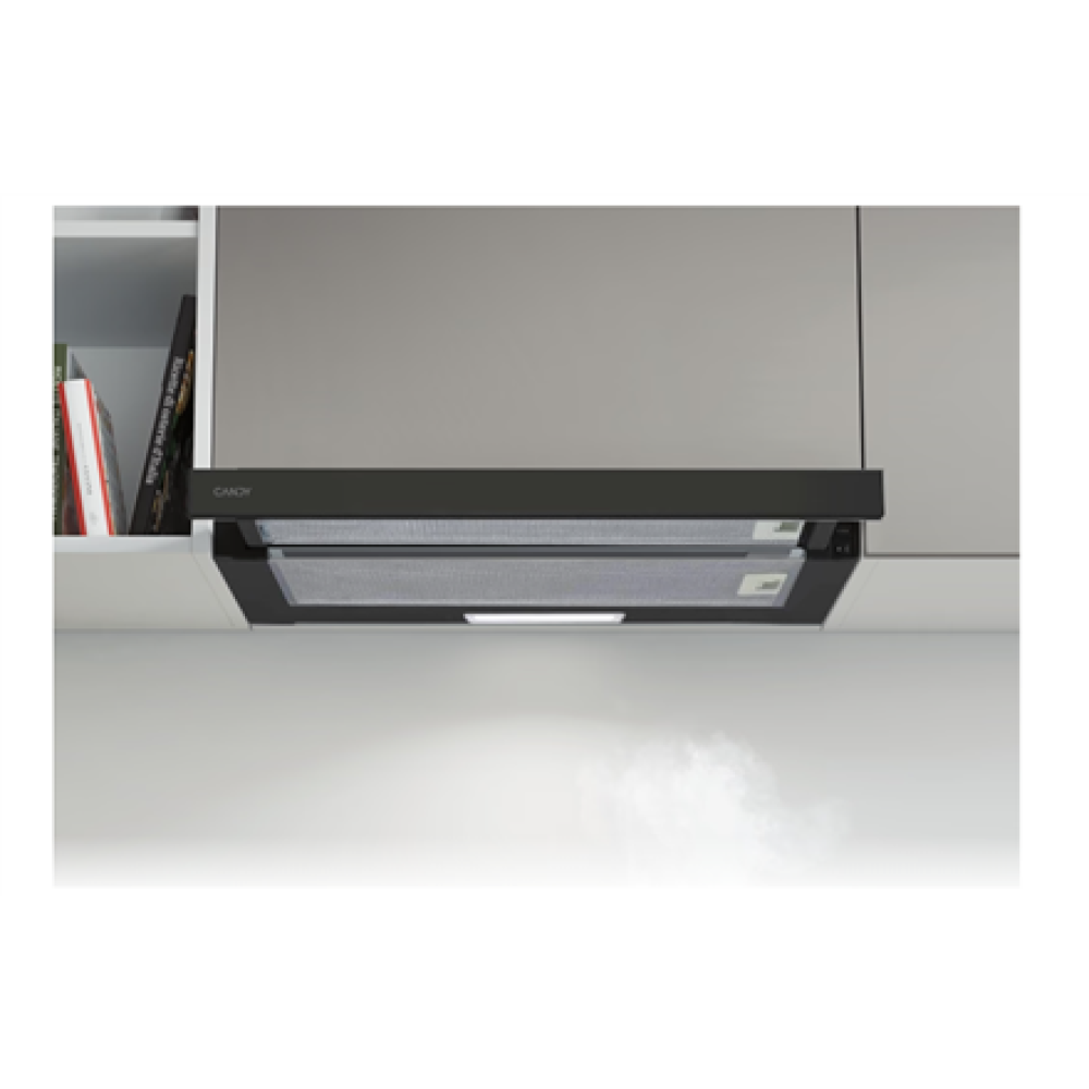 Candy Hood , CBT60RBG , Telescopic , Energy efficiency class C , Width 60 cm , 402 m³/h , Mechanical , LED , Black