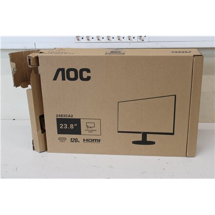 SALE OUT. AOC 24B3CA2 23.8 IPS/1920x1080/16:9/1ms/250cd/m2/HDMI, Audio out, USB , AOC SALE OUT. , 24B3CA2 , 23.8 , IPS , FHD , 100 Hz , 1 ms , 1920 x 1080 pixels , 250 cd/m² , HDMI ports quantity 1 , Black , Warranty 36 month(s) , DAMAGED PACKAGING