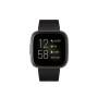 Fitbit Versa 2 Smart watch, NFC, OLED, Touchscreen, Heart rate monitor, Activity monitoring 24/7, Waterproof, Bluetooth, Wi-Fi, Black/Carbon Aluminum