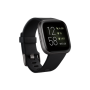 Fitbit Versa 2 Smart watch, NFC, OLED, Touchscreen, Heart rate monitor, Activity monitoring 24/7, Waterproof, Bluetooth, Wi-Fi, Black/Carbon Aluminum