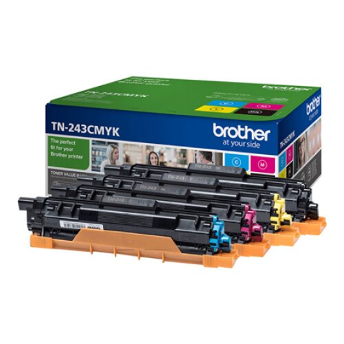 Brother TN-243CMYK, Toner Value Pack , Brother TN243CMYK , Brother TN243CMYK Value Pack - 4-pack - black, yellow, cyan, magenta - original - toner cartridge , Toner cartridge , Black, yellow, cyan, magenta