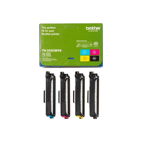 Brother TN-243CMYK, Toner Value Pack , Brother TN243CMYK , Brother TN243CMYK Value Pack - 4-pack - black, yellow, cyan, magenta - original - toner cartridge , Toner cartridge , Black, yellow, cyan, magenta